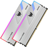 Acer Predator Vesta II DDR5 Up to 6000MHz 32GB (16GBx2) RGB RAM CL36 Intel XMP 3.0 AMD EXPO Compatible Computer Memory PC5-48000 Silver