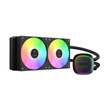 GAMDIAS AURA GL240 V2 AIO, 240mm CPU Liquid Cooler, Easy Cable Routing Design, Rotatable Performance Pump, 2 x 120mm Low-Noise PWM ARGB Fan w/ MB Sync, AMD AM5/AM4；Intel LGA 1851/1700/115x/1200, Black