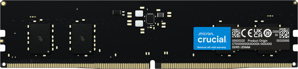 Crucial DDR5 RAM 16GB 5600MHz, Desktop Computer Memory, (or 5200MHz, 4800MHz) CL46 - CT16G56C46U5