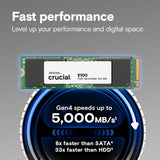 Crucial E100 1TB PCIe Gen4 NVMe M.2 SSD