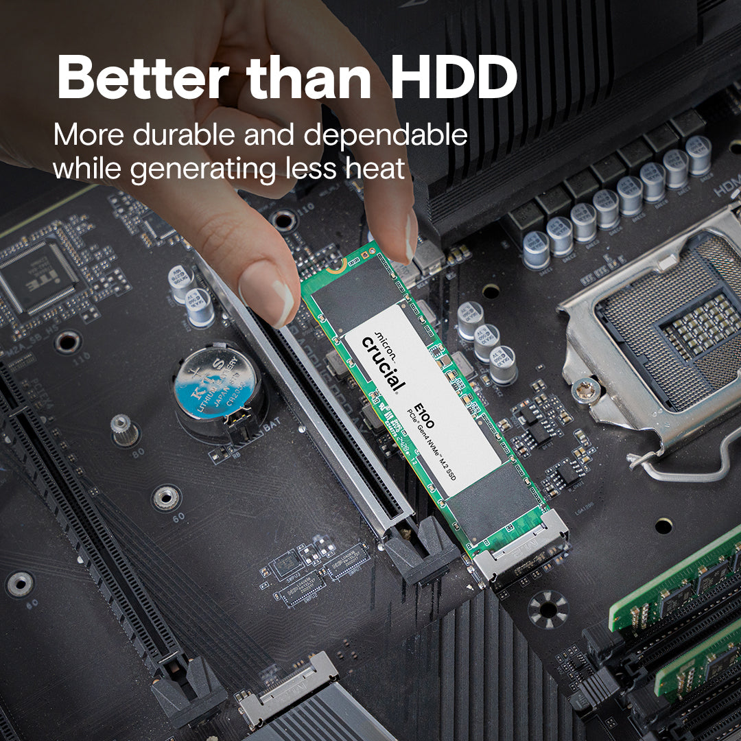 Crucial E100 1TB PCIe Gen4 NVMe M.2 SSD