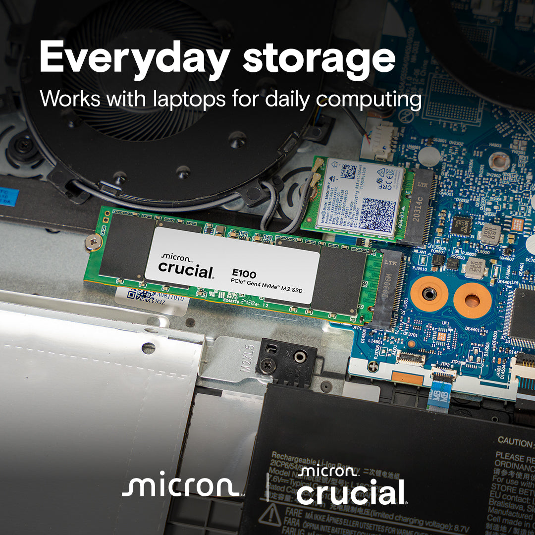 Crucial E100 1TB PCIe Gen4 NVMe M.2 SSD